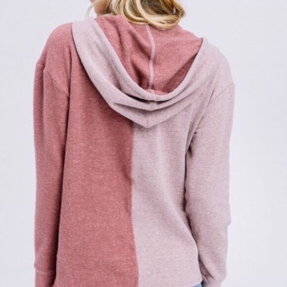 Two Tone Asymmetrical Hoodie - Picture 9 of 15